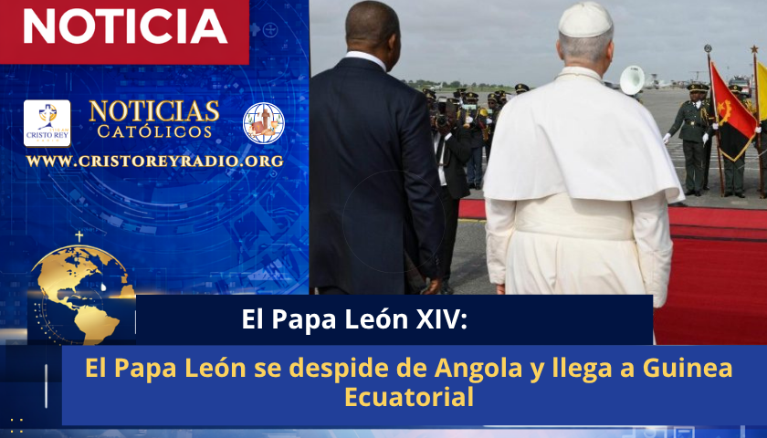 El Papa León se despide de Angola y llega a Guinea Ecuatorial