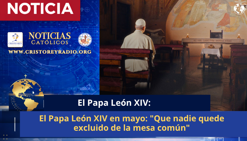 El Papa León XIV en mayo: “Que nadie quede excluido de la mesa común”