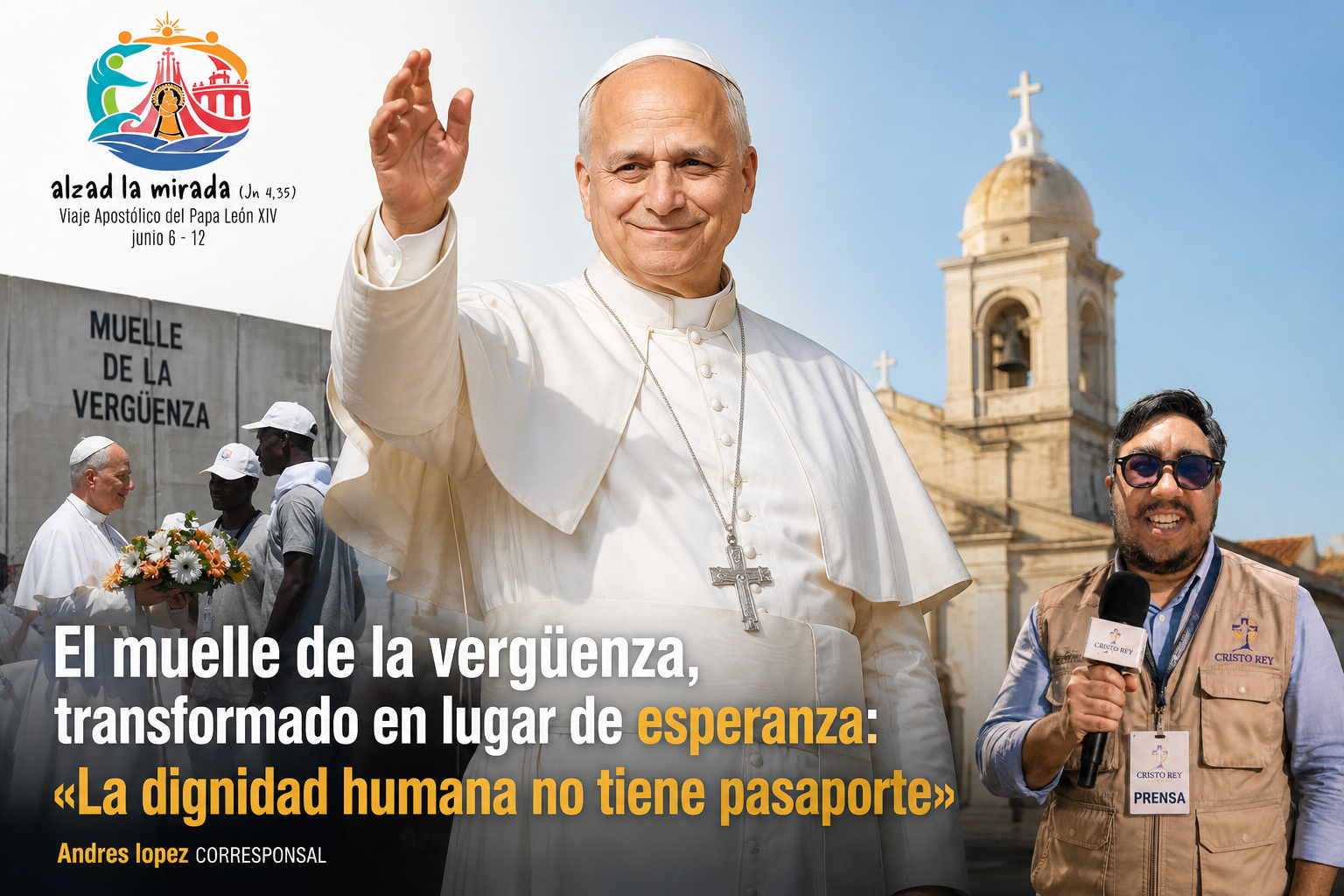 El muelle de la vergüenza, transformado en lugar de esperanza: «La dignidad humana no tiene pasaporte»