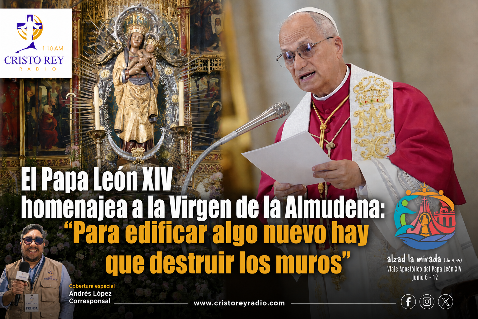 El Papa León XIV homenajea a la Virgen de la Almudena: “Para edificar algo nuevo hay que destruir los muros”