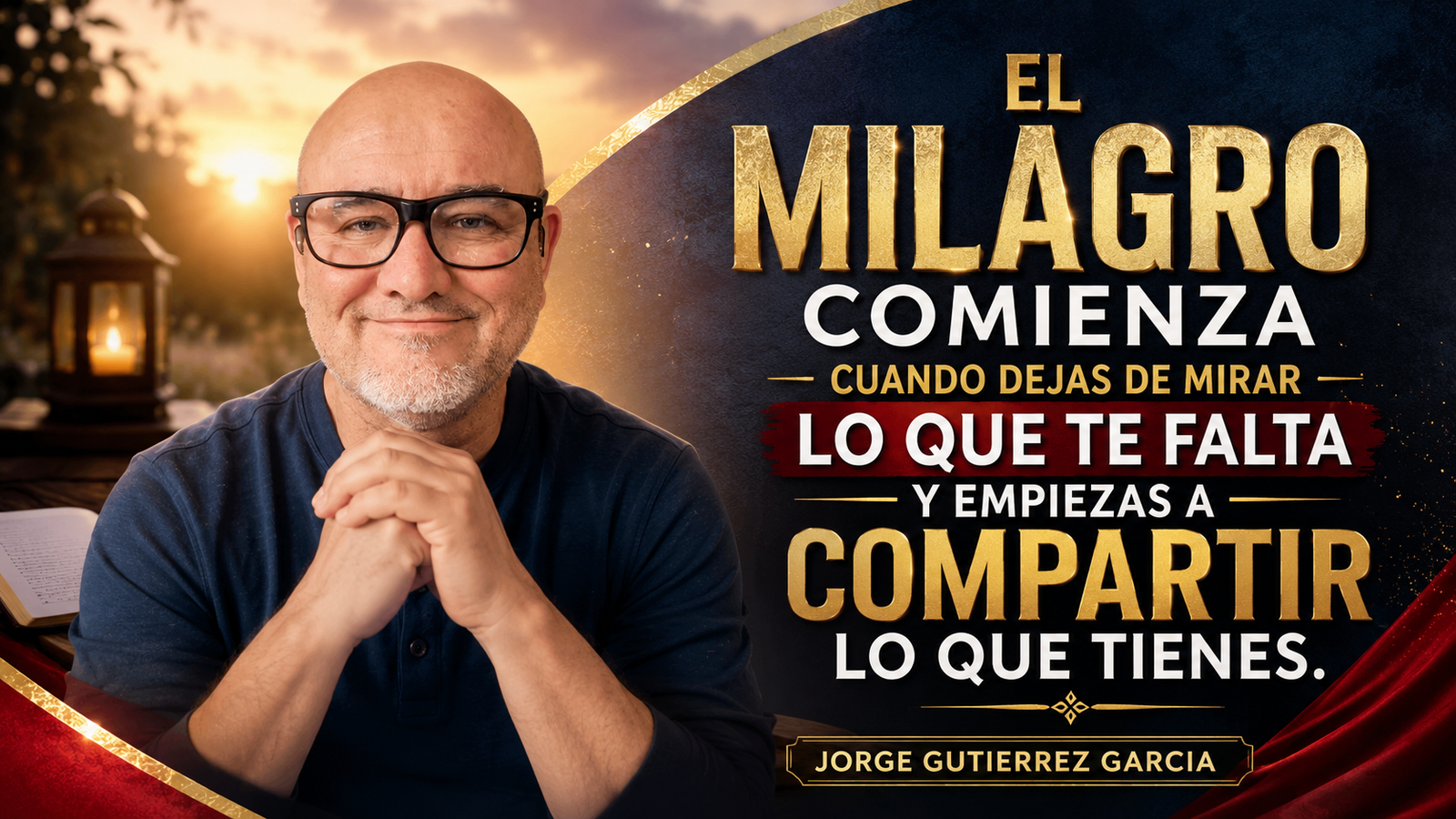 𝐑𝐞𝐟𝐥𝐞𝐱𝐢𝐨́𝐧 𝐩𝐚𝐫𝐚 𝐥𝐚 𝐧𝐨𝐜𝐡𝐞El Milagro Comienza Cuando Dejas de Mirar lo que Te Falta y Empiezas a Compartir lo que Tienes.